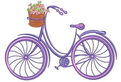 Картина по номерам \"Велосипед с цветами\"
