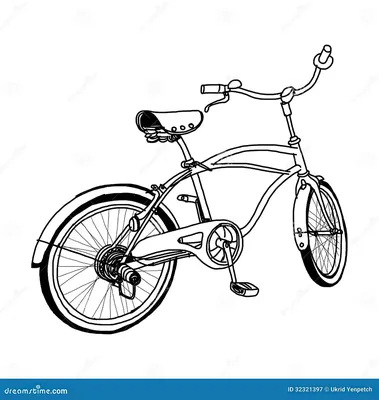 Простой рисунок велосипеда - 65 фото