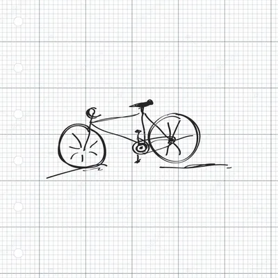 Как нарисовать велосипед для детей. | РиСоВаНиЯ ДлЯ ДеТеЙ | Дзен