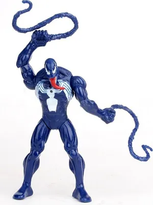 Купить фигурка Веном Venom синяя со светом оружие, 16 см, цены на Мегамаркет