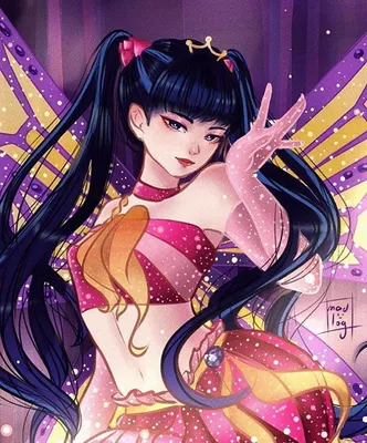 Флора и Чатта в аниме стиле, автор Butterflywinx - Рисунки - YouLoveIt.ru