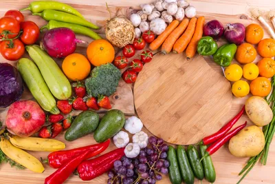 Овощи, ягоды и фрукты – витаминные продукты