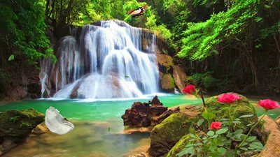 Видео 4К Красивые водопады в 4К очень красивое видео - YouTube