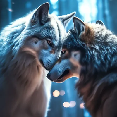 Волк и волчица вместе - красивые фото