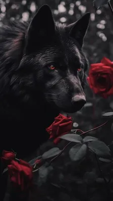 волк с розой - ePuzzle фотоголоволомка