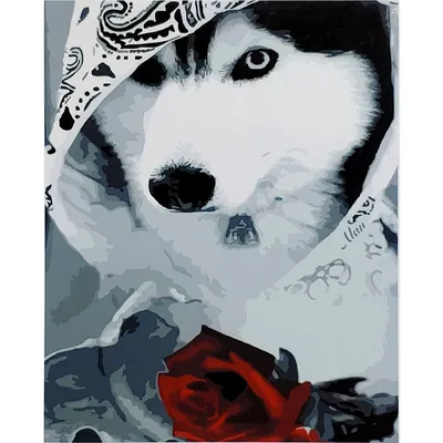 Черный волк с красными глазами и красными розами на заднем плане | Премиум  Фото