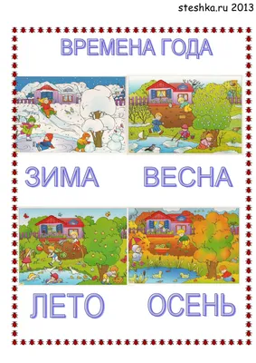 Плакат \"Времена года\" — купить в интернет-магазине по низкой цене на Яндекс  Маркете