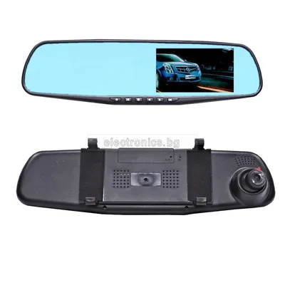 Видeорегистратор в огледало за обратно виждане за автомобил, 4.5\" Full HD  дисплей, 1080P 170° предна камера, 1080P 150° задна широкоъгална камера,  G-Sensor, нощно виждане | Electronics.bg - Вносител