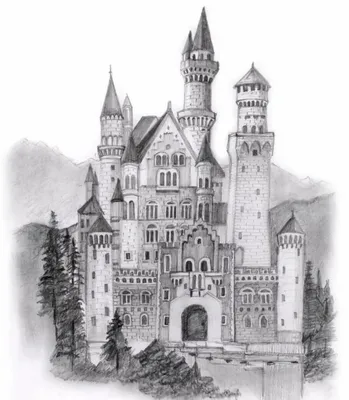 Рисунки замков для вашего вдохновения