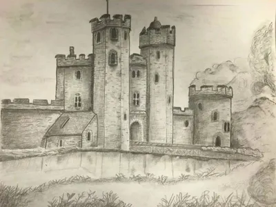 Educational video for children LEARN to DRAW a CASTLE. Drawing PENCIL  STAGES CASTLE and decorate. - YouTube