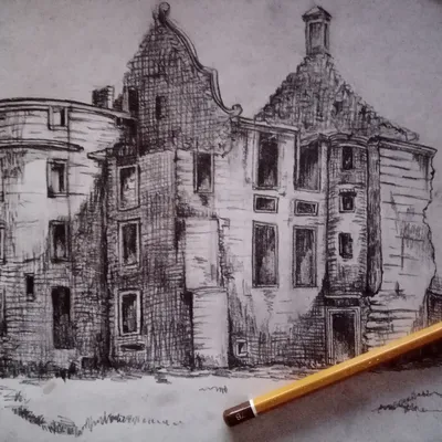 Как нарисовать замок поэтапно: учимся рисовать замок карандашом. Лучшие  идеи для рисунка своими руками
