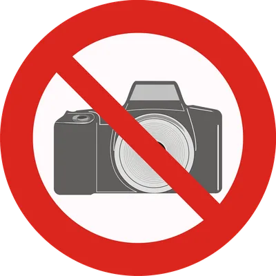 Знак \"Запрещается снимать на фото-или видеокамеру\" - Скачать и распечатать  на А4