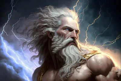 Зевс - бог неба и молний в греческой мифологии» — создано в Шедевруме