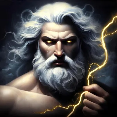 Невероятный греческий бог зевс, бог неба и молнии. | Премиум Фото