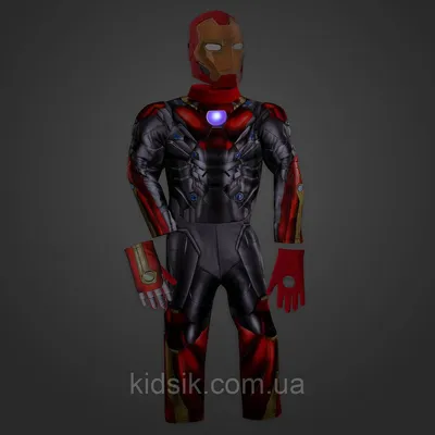 Детский костюм Железного Человека с маской (Marvel Endgame Iron Man Rubie's  Deluxe Costume) - купить недорого в интернет-магазине игрушек Super01