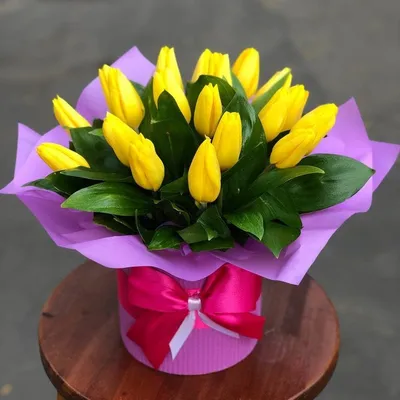 Желтые тюльпаны букет - купить с доставкой в Кирове / Мир цветов