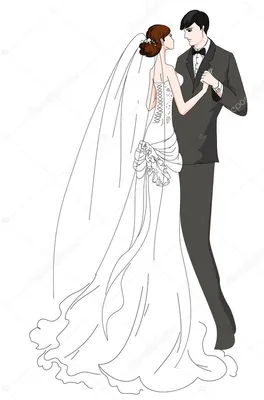 Echtpaar Marriage Cartoon, нарисованные женихом и невестой, любовь,  акварель Живопись, ребенок png | PNGWing