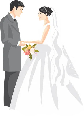 иллюстрация жениха и невесты, жених, невеста, иллюстрация молодоженов png |  PNGWing
