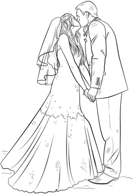 Вафельная картинка жених и невеста