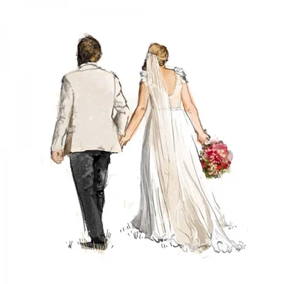 иллюстрация жениха и невесты, приглашение на свадьбу Брак Годовщина свадьбы  Интимные отношения, невеста, любовь, желание, праздники png | Klipartz