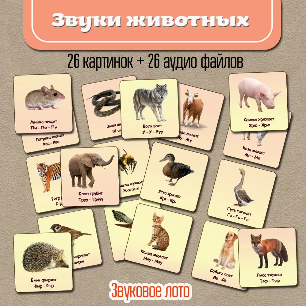 Карточки с животными и звуками для малышей. Звуковое лото животные. Звуки зверей. Звуки животных карточки для детей.