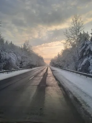 Зимняя дорога | Пейзажи, Красивые места, Эстетика
