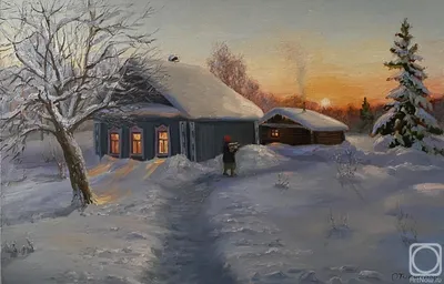 Зимний вечер на деревне... / Зимний вечер на деревне... / Фотография на  PhotoGeek.ru
