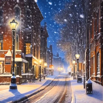 Картинки зимы ночью фотографии