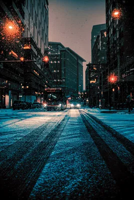 Ночь, улица, фонарь, зима. | Пикабу