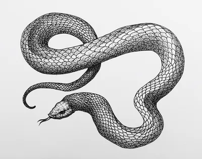 Легкие рисунки змеи - 80 фото