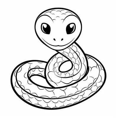 Рисунки змеи для срисовки (20 лучших фото)