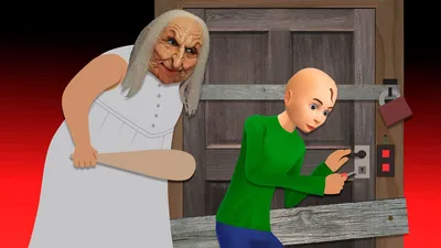 Granny keeps Baldi out of the street. SCP animation - YouTube