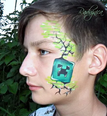 Крипер из Майнкрафта 🎮 Creeper from Minecraft #facepainting #faceart  #facepaint #minecraft #creeper #radujnica #аквагрим #… | Раскрашенные лица,  Криперы, Фейс-арт