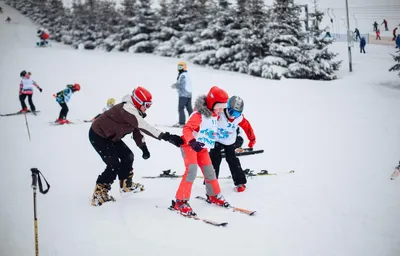 Обучение детей горным лыжам - первые шаги - Марк урок 1 - YouTube