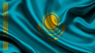 Флаг Казахстана, Республики Казахстан. Иллюстрация вектора - иллюстрации  насчитывающей символ, яркое: 197770110