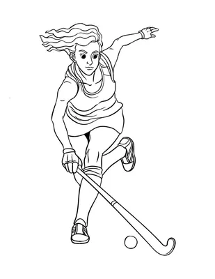 Иллюстрация бегущих женщин играющих в хоккей PNG , иллюстрация, хоккей,  женщина PNG картинки и пнг рисунок для бесплатной загрузки