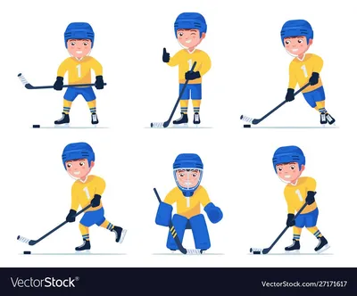 Ice Hockey Boys Stock Illustration by ©lenmdp #58949037