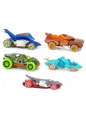 Коллекционный набор машинок Hot Wheels DC Character Car Bundle 5-Pack (Хот  Вилс Автомобили персонажей ДС 5 машинок)