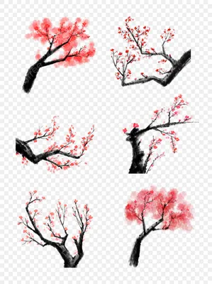 Китайская роспись чернил цветок коммерческие элементы PNG , Китайская  живопись, чернила, виноград PNG картинки и пнг PSD рисунок для бесплатной  загрузки