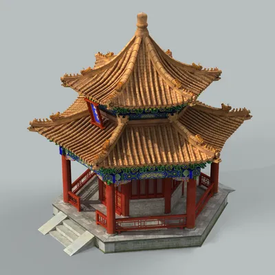 Китайский дом 10 3D Модель $59 - .obj .fbx .max - Free3D