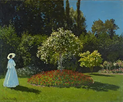 Копия картины Клода Моне \"Дама с зонтиком, повернувшаяся налево\", 1886 г.  (худ. Савелия Камского) 60x90 CM201107 купить в Москве