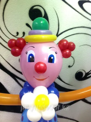 Клоун из шаров на картинке