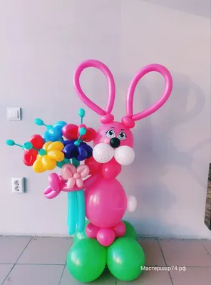 Клоун из шаров с большими ушами
