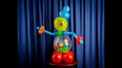 Клоун из шаров на фото в формате JPG для социальных сетей