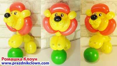 Клоунский образ из шаров на фото с красивым оформлением