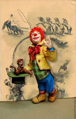 Фотография клоуна клепа с красным носом