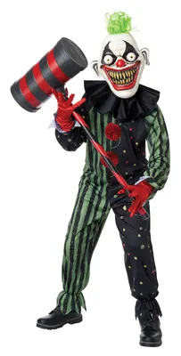 Клоун в костюме на фотокарточке: качественное изображение в формате JPG