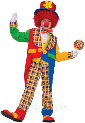 Клоун в костюме на красочной фотографии: доступно для скачивания в PNG