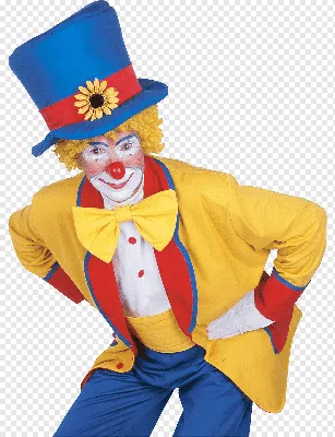 Клоун в костюме: яркое изображение в формате PNG