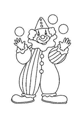 Клоунский рисунок для скачивания